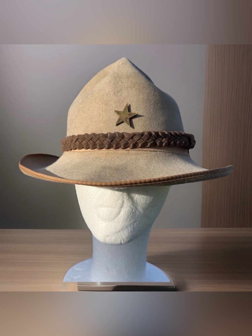 Vintage Stetson 4X Beaver Open Road Cowboy Hat Tan Western USA 7 1/4